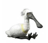 Wyvix Peluche réaliste de spatule à Face Noire - Oiseau en Peluche Blanc Doux 30 cm avec Bec et Corps Forme cuillère