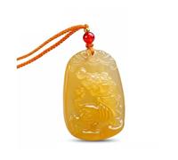Wyvix Pendentif de divinité gardienne du zodiaque en Jade jaune, amulette bouddha Patron sculptée 10g, collier Feng Shui attirant la richesse(Tiger)
