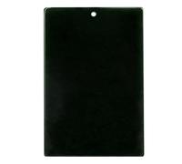 Wyvix Pendentif rectangulaire en jade Hetian noir, collier de à encre simple 45 mm, tablette Wu Shi Pai for hommes