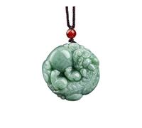 Wyvix Pendentif Ruyi Pixiu en jade de glace qualité A, collier invitant à la richesse 35 mm, porte-bonheur translucide « comme vous le souhaitez »