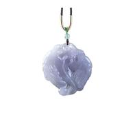 Wyvix Pendentif Ruyi Pixiu en jadéite birmane de qualité A, collier bête richesse lourde 50 g, amulette prospérité « Comme vous le souhaitez »