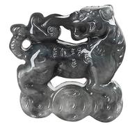 Wyvix Pendentif Tigre du Zodiaque en Jadéite Verte de Grade A, Petit Collier Chunky « Money Tiger » 26 mm, Année Certifiée l’Amulette