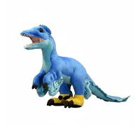 Wyvix Planeur à Quatre Ailes en Peluche réaliste - 45 cm, Reptile Ancien Bleu