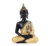 Wyvix Statue de Bouddha en Or, décoration d'intérieur, Figurine thaïlandaise Shakyamuni 6 Pouces avec Robe Relief for étagère méditation d'autel intérieur