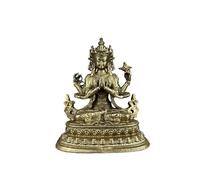 Wyvix Statue de Bouddha tibétain en Alliage d'or - Mini divinités (Jambhala, Tara, Manjushri) for autel Tableau Bord Voiture(D)