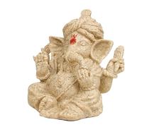 Wyvix Statue de Ganesha en grès, Idole hindoue - 10,9 cm, Figurine Seigneur éléphant Ganesh for Tableau Bord Voiture, décoration Maison Mandir Diwali(B)