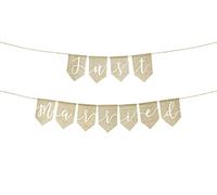 wYw Guirlande en Jute Just Married 185 x 23 cm