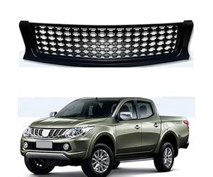 WYXFCBF Calandre de Radiateu pour Mitsubishi Triton L200 2015 2016 2017 2018, Grille de Calandre Avant Grille de Pare-Choc Centrale, Accessoires de Voiture