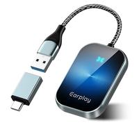 Wyxron Carplay 2025 Adaptateur sans fil CarPlay Mini dongle stable avec USB C/A 5,8 GHz WiFi pour Carplay filaire en usine vers Plug & Play sans fil Compatible avec iPhone iOS 10+