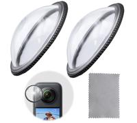 WYYFXY® Lot de 2 protections d'objectif de qualité supérieure pour Insta 360 x 4, rotatives, haute transparence, système de protection d'objectif Insta360 X4, accessoires
