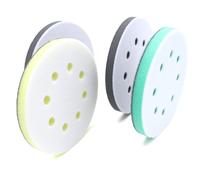 WYYFXY® Lot de 4 tampons de polissage de 125 mm, tampons d'interface en éponge pour ponceuse excentrique, disque de polissage pour meuleuse d'angle (8 trous)