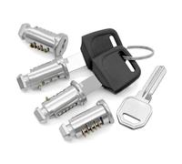 WYYFXY® Lot de 4 verrous de sécurité argentés pour système de porte-bagages de voiture Thule - Cylindre de serrure pour cylindre de serrure Thule - Pièces de rechange