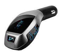 WYYHAA Transmetteur FM Bluetooth, sans Fil Bluetooth Adaptateur Allume Cigare Radio FM Kit Voiture avec Lecteur Main Appel Gratuit Support De Carte TF USB Flash AUX Entrée/Sortie