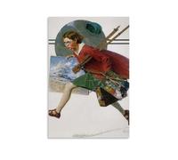 WYYRAB Norman RockwellDécoration murale sur toile imperméable Impression haute définition Convient pour chambre à coucher, salon, café, décoration sans cadre 60 x 90 cm