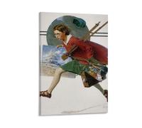 WYYRAB Norman RockwellPoster sur toile imperméable Impression haute définition Convient pour chambre à coucher, salon, café, décoration avec cadre 20 x 30 cm