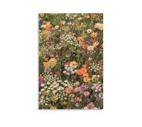 WYYRAB The Flower GardenDécoration murale sur toile imperméable Impression haute définition Convient pour chambre à coucher, salon, café, décoration sans cadre 20 x 30 cm