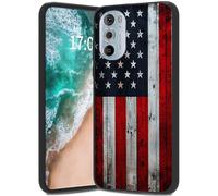WZCJDHMJ Coque pour Motorola Edge 2022 - TPU souple - Résistante aux rayures - Antidérapant - Absorption des chocs - Coque arrière fine en silicone pour Moto Edge 2022 - Drapeau de planche de bois