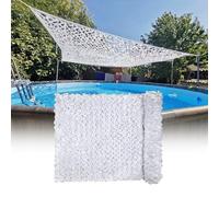 WZDXFNLD Filet de Camouflage 1m 2m 4m 5m 6m 7m 8m 9m 10m, Protection Solaire Camouflage Net, Treillis de Camouflage Blanc, Voile d'ombrage pour Chasse, Camping, Exterieur, Armée, Décoration(2m x 4m)