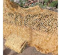 WZDXFNLD Filet de Camouflage Sable, Voile d'ombrage 210D Léger Et Durable Tissu Oxford, Treillis de Camouflage Anti-UV Protection Solaire Chasse Tir Camper Capot Tente Partie Décoration(5m x 6m)
