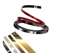 WZERHO Bande décorative flexible autocollante noire - Bande chromée autocollante - Pour mur, miroir, décoration de meubles - 5,5 m x 3 cm