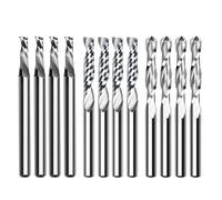 WZFC 12pcs CNC Milling Cutter 1/8 Shank Ball Nose Mill Mill Flûte Single Mill CNC Tool Milling Tool Carbide Router Bit