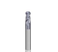 WZFC Fraises En Bout De Nez De Boule De 2 Cannelures Fraise En Bout De Carbure Enduite Noire HRC 55 Peu De Routeur De CNC Fraise En Spirale De 35 Degrés,R2.0xd4x50l