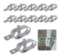 Wzhtuzi 12 Pièces Tendeur de Cloture, 90mm Tendeurs à Fil Barbelé Tendeur Grillage en Acier Galvanisé Tendeur de Câble pour Jardin, Fermes, Vergers, Corde à Linge