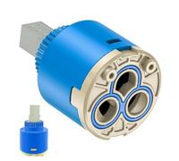 Wzhtuzi Cartouche céramique, 35mm Cartouche de Rechange en céramique Cartouche Robinet Mélangeur Cartouche Mitigeur pour Utilisée sur Évier Douche, Bleu