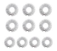 Wzhtuzi Lot de 10 anneaux d'acupression, anneaux de massage des doigts, réducteur de stress et appareil de massage des doigts, anneaux de pression sur batterie pour enfants, adultes, haute pression de