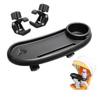Wzhtuzi Plateau à Collation pour Poussette, Universel pour Poussette 3 en 1 Porte-Boissons Amovible Snack Plateau Amovible Plateau avec Clip Réglable Stroller Tray pour Plupart avec Accoudoirs
