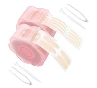 Wzhtuzi Schlupflider Stripes Lot de 1 200 bandes de paupière invisibles, étanches, avec tiges fourchettes, pincettes, lifting des paupières sans chirurgie