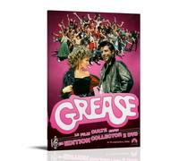 WZLLHA Grease 2Art Impression sur toile vintage pour chambre à coucher, décoration murale moderne, chariot de bar, style cadre, 60 x 90 cm