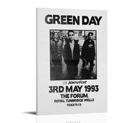 WZLLHA Green Day KerplunkArt Impression sur toile vintage pour chambre à coucher, décoration murale moderne, chariot de bar, avec cadre, 30 x 45 cm