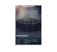 WZLLHA Imagine Dragons Night VisionsImpression sur toile vintage pour chambre à coucher moderne Décoration murale Esthétique Chariot de bar Sans cadre 60 x 90 cm