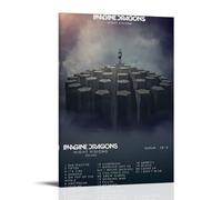 WZLLHA Imagine Dragons Night VisionsImpression sur toile vintage pour chambre à coucher moderne Décoration murale Esthétique Chariot de bar 40 x 60 cm