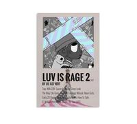 WZLLHA Luv Is Rage 2 Lil Uzi Vert AlbumArt Impression sur toile vintage pour chambre à coucher Décoration murale Esthétique Chariot de bar Sans cadre 60 x 90 cm
