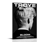 WZLLHA Troye Sivan BloomArt Impression sur toile vintage pour chambre à coucher moderne Décoration murale Esthétique Chariot de bar avec cadre 30 x 45 cm