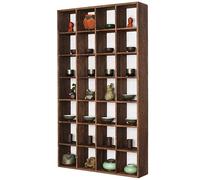 Wzmazingly 9 12 20 25 32 40 Grille Étagère Murale En Bois Pour Tasses À Café, Présentoir Mural Pour Tasses À Thé Pour Le Salon, La Cuisine, Le Bureau, Léger, Aucun Assemblage Requis(15 Grid)