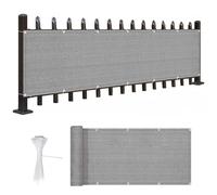 Wzmazingly Brise Vue pour Balcon Hauteur 35cm/45cm Petit Couverture De Clôture 90% De Blocage HDPE Anti-Ultraviolet pour Balcon Jardin Extérieur (Color : Grey, Size : 45x500cm)