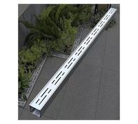 Wzmazingly Caniveau De Drainage en Acier Inoxydable 304, Extérieur Étroit Canal De Drain De Tempête, pour Jardins Patios Salles De Bains Garages Allées(100x5x3cm)