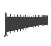 Wzmazingly Clôture Brise-Vue Hauteur 35/45cm Couverture De Petit Balcon 90% De Protection De Confidentialité HDPE Anti-âge Extérieur Clôture Rampes Pare-Soleil (Color : Black, Size : 35x1200cm)