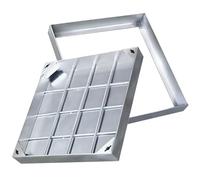 Wzmazingly Couvercle De Regard Carré/Rectangle, Couvercle De Fosse Septique En Acier Inoxydable 304 Montage Encastré Plaque D'Égout, Pour Jardin, Terrasse, Trottoir, Utilitaires(70x85cm)