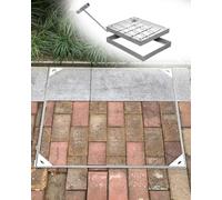 Wzmazingly Couvercle De Regard Rectangulaire Encastré, Couvercle De Fosse Septique Avec Cadre En Acier Inoxydable 304, Couvercle D'égout Invisible Pour Allées, Terrasses, Trottoirs(30x60cm)