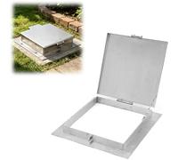 Wzmazingly Couvercle Et Cadre De Regard Carré, Couvercle De Fosse Septique Verrouillable En Acier Inoxydable, Pour Puits D'inspection Extérieur, Bassins D'épuration(60x60x6cm)