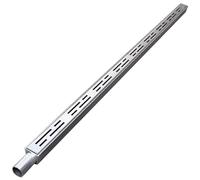 Wzmazingly Kit De Caniveau De Tranchée avec Embout/Sortie, Slim Caniveaux en Acier Inoxydable, Allée Sol Crépines De Gouttière pour Jardin Terrasse(with Outlet,100x3.5x3cm)