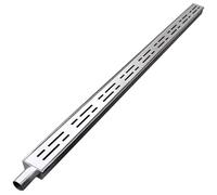 Wzmazingly Kit De Caniveau De Tranchée avec Embout/Sortie, Slim Caniveaux en Acier Inoxydable, Allée Sol Crépines De Gouttière pour Jardin Terrasse(with Outlet,100x5x3cm)