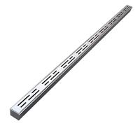 Wzmazingly Kit De Caniveau De Tranchée avec Embout/Sortie, Slim Caniveaux en Acier Inoxydable, Allée Sol Crépines De Gouttière pour Jardin Terrasse(with End,100x3.5x3cm)