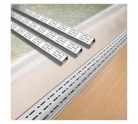 Wzmazingly Kit De Caniveau De Tranchée en Acier Inoxydable 304, Gaines Et Grilles Amovibles, Peu Profonde Gaine D'évacuation des Eaux Pluviales pour Jardin, Terrasse, Terrasse, Jardin(100x3.5x3cm)