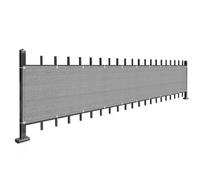 Wzmazingly Petit Écran De Clôture De Confidentialité Hauteur 35cm/45cm Brise Vue Balcon Extérieu 90% De Blocage HDPE Anti-âge pour Clôture De Cour De Mur De Jardin (Color : Grey, Size : 35x560cm)