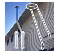 Wzmazingly Support De Conduit De Cheminée, Kit De Support De Cheminée De Toit Allongé En Acier Inoxydable, Assure La Stabilité Face Au Vent Et À La Neige(Diameter 19cm)